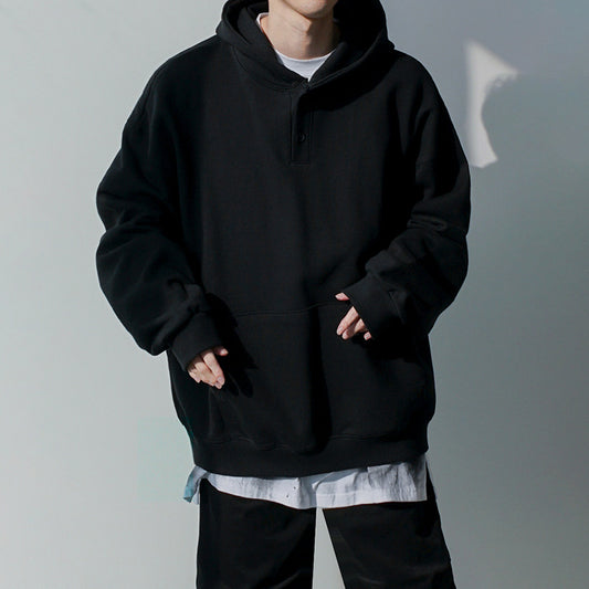 Sudadera con Capucha Hombre Oversize Casual Otoño Colores Lisos