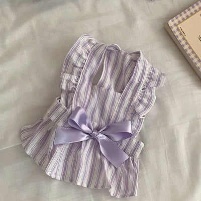 Vestido Princesa para Perro con Mangas Volantes y Rayas Adorables - Image 3
