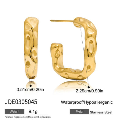 Aretes C Acero Inoxidable Lujo Europeo Minimalista - Image 7