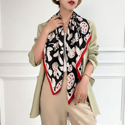 Pañuelos de Seda Estampados para Mujer - Hijab Versátil - Image 27