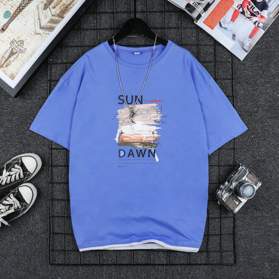 Camiseta de Algodón Puro para Hombre - Manga Corta Trend Tide - Image 4