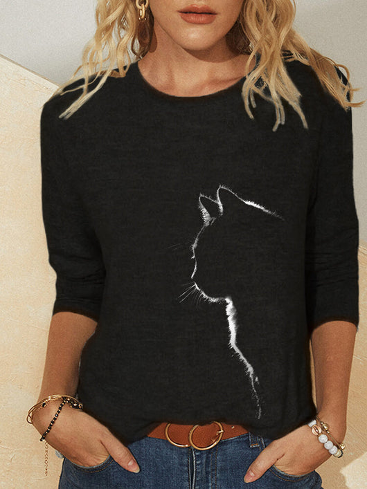 Blusa Casual de Manga Larga con Estampado para Mujer - Image 2
