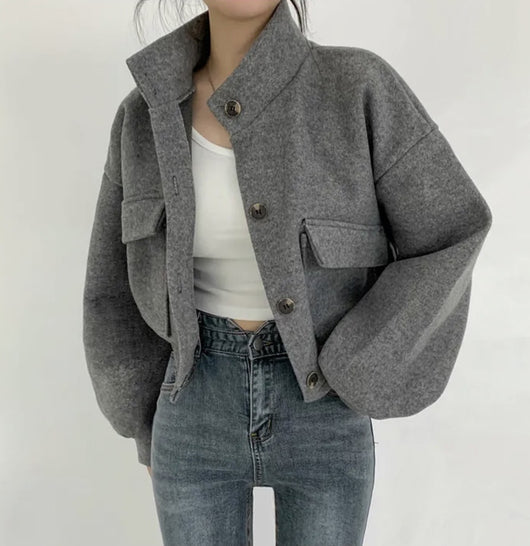 Abrigo de Lana Suelto Casual Estilo Relajado - Image 8
