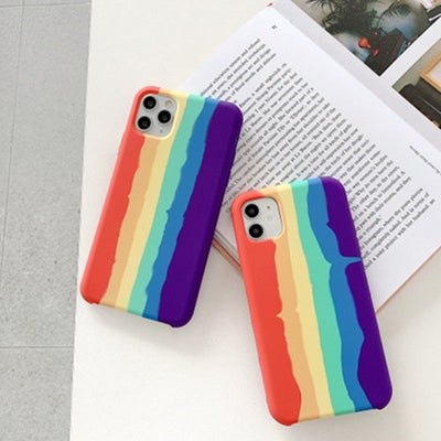 Funda de Silicona Líquida Arcoíris para Celular - Image 24