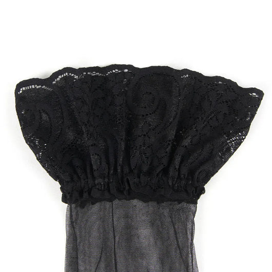 Medias de Encaje Negro Talla Grande con Ligas Estilo Europeo - Image 9