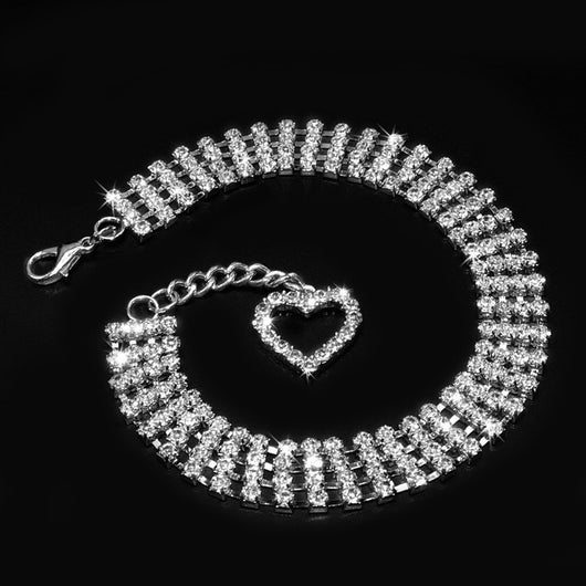 Collar de Strass para Mascotas con Cadena de Corazones - Perros y Gatos - Image 6