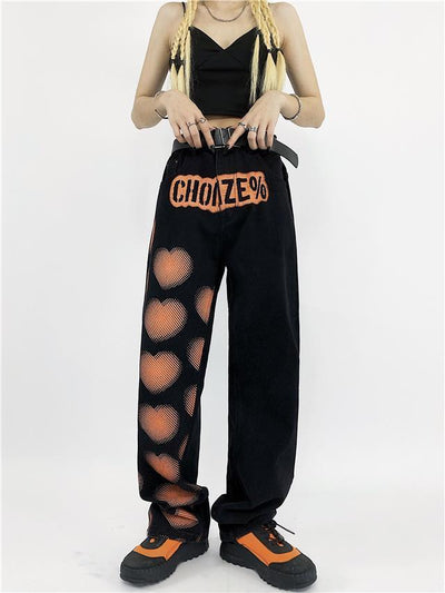 Overol Estampado Love Letter Unisex - Pantalón Recto Holgado - Image 13