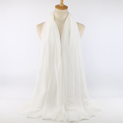 Pañuelo de algodón plisado para mujer - Image 29