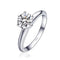 Moissanite Women's Diamond Ring High Clarity 925 Plateado Simple Heart Arrow 2carat Size9