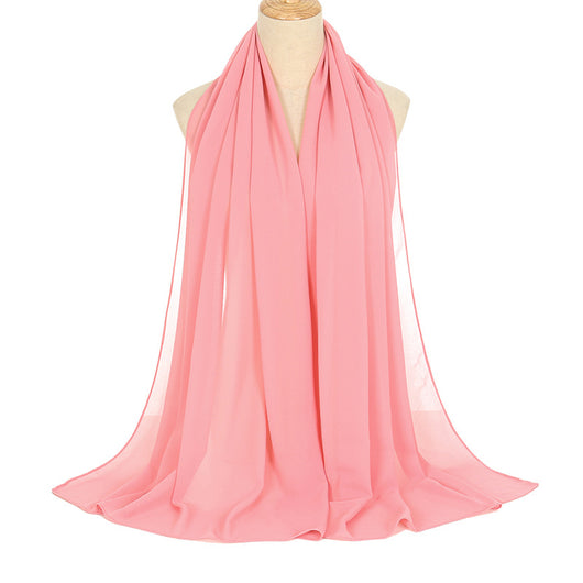Pañuelo Rectangular de Chiffón Perla para Mujer - Colores Sólidos - Image 14