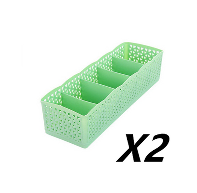 Organizador de Plástico Apilable 5 Compartimentos para Ropa Interior y Calcetines - Image 26