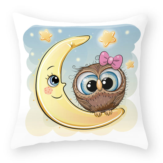 Funda de Almohada Suave con Diseño de Búho Melocotón - Image 31