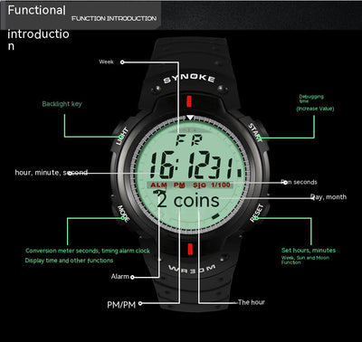 Reloj Deportivo Inteligente Pantalla Grande Resistente al Agua para Montaña y Aventura - Image 20