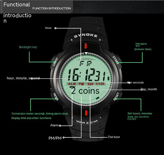 Reloj Deportivo Inteligente Pantalla Grande Resistente al Agua para Montaña y Aventura - Image 20