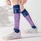 Medias de Compresión Deportiva Infantil con Diseño Patchwork de Contraste