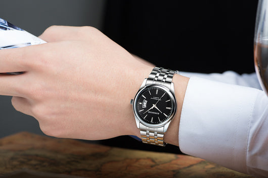 Reloj de Cuarzo Hombre con Banda de Acero Inoxidable Resistente al Agua - Image 2