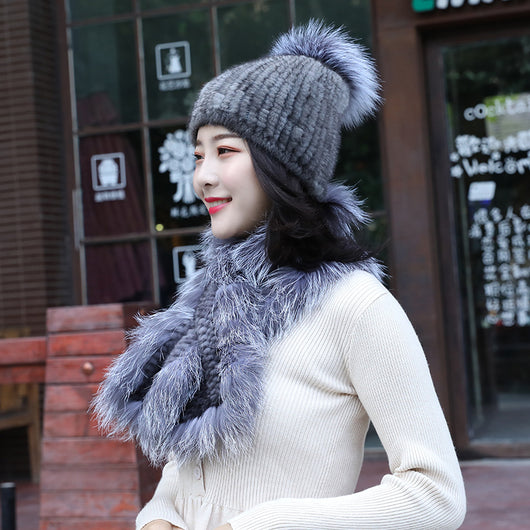 Conjunto de Gorro y Bufanda de Visón para Mujer - Abrigo Premium - Image 9