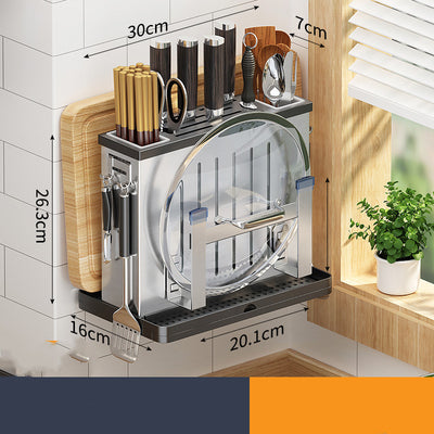 Soporte de Pared para Cuchillos en Acero Inoxidable - Organizador de Cocina - Image 15