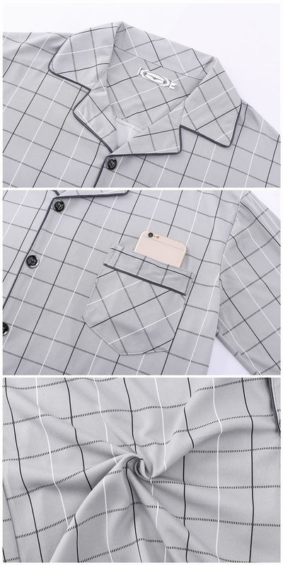 Pijama Minimalista de Manga Larga para Hombre - Image 36