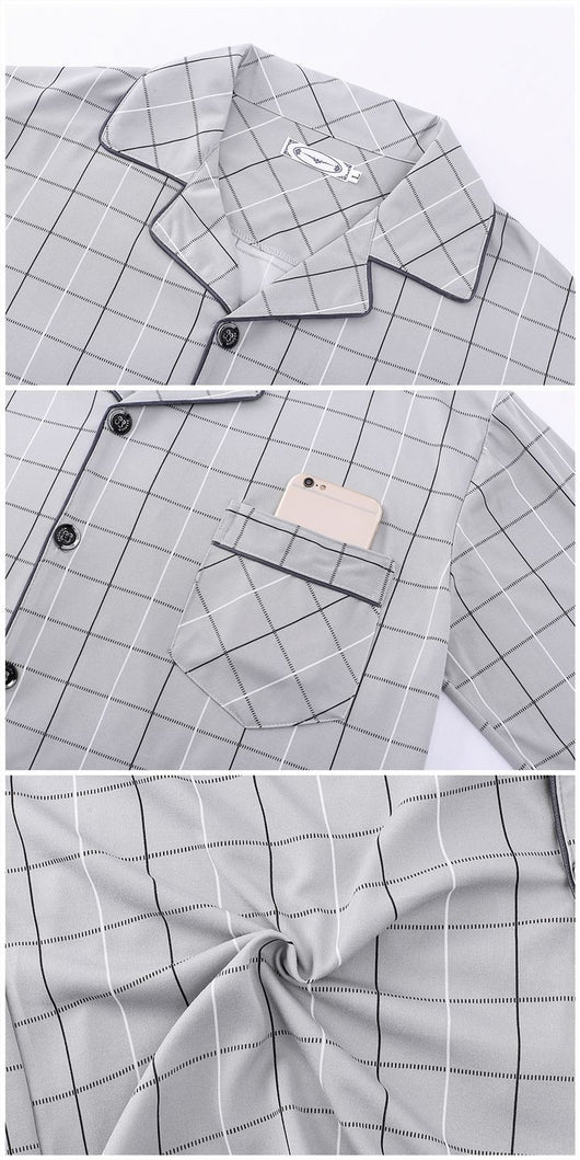 Pijama Minimalista de Manga Larga para Hombre - Image 36