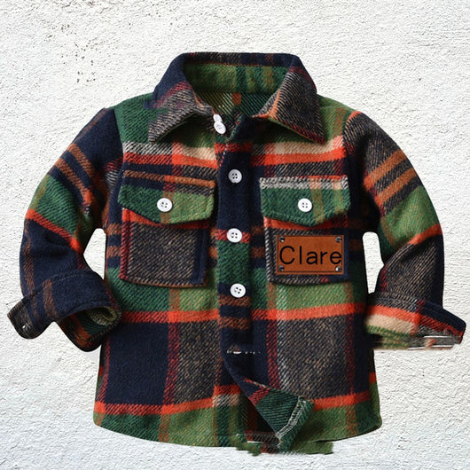 Camisa Infantil de Franela a Cuadros Patchwork - Image 12
