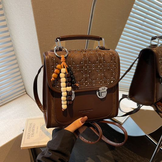 Bolsa Mensajera Cuadrada Texturizada para Mujer - Compacta y Versátil