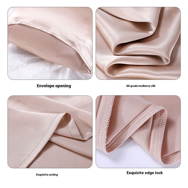 Funda de Almohada de Seda Doble Cara