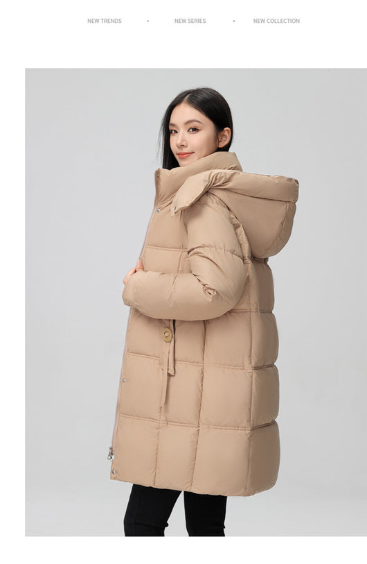 Abrigo Acolchado de Algodón Talla Grande para Mujer - Image 16