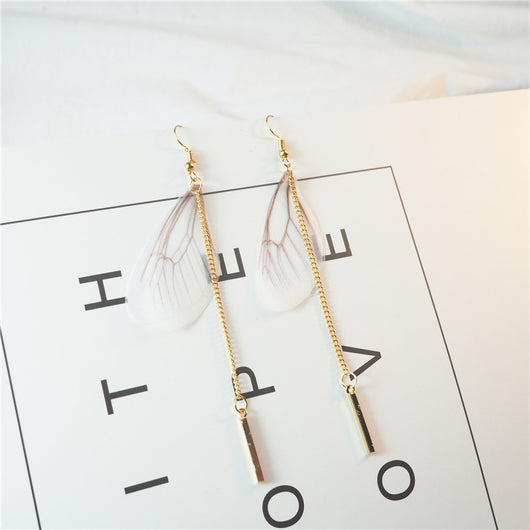 Aretes de Mariposa con Borlas de Plumas Largas - Image 12