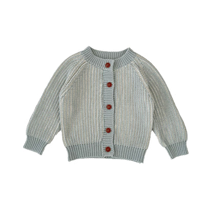 Cardigan Tejido Bicolor para Bebé con Cuello Redondo - Image 5