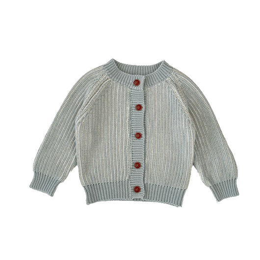 Cardigan Tejido Bicolor para Bebé con Cuello Redondo - Image 5
