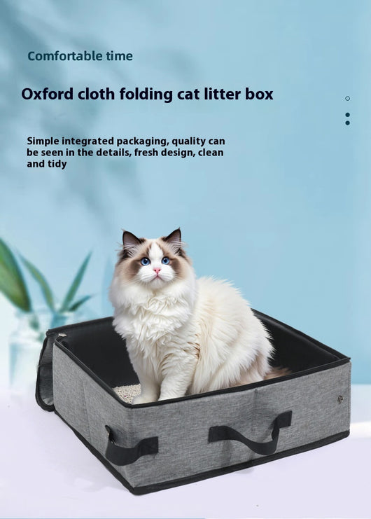 Arenero Portátil para Gatos con Tela Oxford Plegable - Image 15