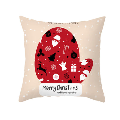 Funda de Almohada Navideña con Diseño de Dibujos Animados en Tela Melocotón - Image 6