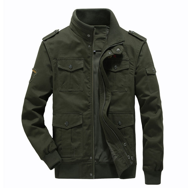 Chaqueta Casual Oversize de Algodón con Cuello Alto para Hombre Talla Grande - Image 3