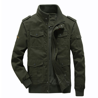 Chaqueta Casual Oversize de Algodón con Cuello Alto para Hombre Talla Grande - Image 3