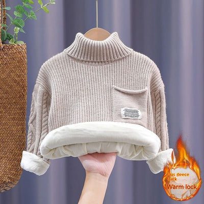 Suéter Infantil Acolchado con Forro Polar para Otoño e Invierno - Image 5