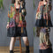 Cardigan de Punto Vintage con Cuello en V y Estampado