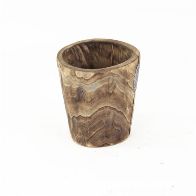 Maceta de Madera Artesanal - Jarrón Decorativo Rústico - Image 7