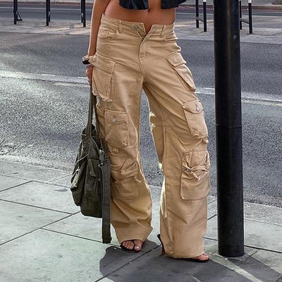 Jeans Rectos para Mujer con Múltiples Bolsillos y Diseño Versátil - Image 10