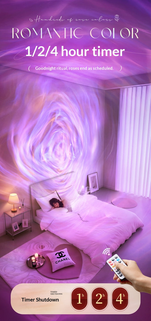 Lámpara Proyectora de Cielo Estrellado con Rosa - Luz Nocturna Atmosférica - Image 17