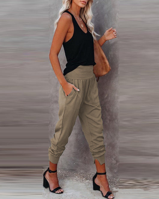 Pantalones Casuales de Cintura Alta para Mujer - Image 10