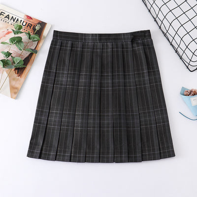 Falda Plisada de Cuadros Cintura Alta Estilo Uniforme - Image 12