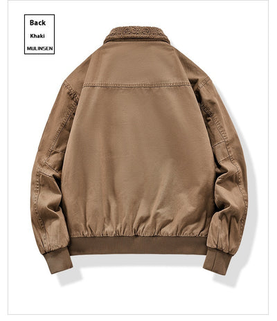 Chaqueta de Algodón Lavado con Forro Polar para Hombre - Resistente al Viento - Image 21