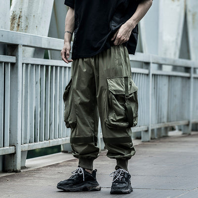 Pantalones Funcionales Verano Hombre Estilo Hip-Hop con Bolsillos Amplios - Image 9