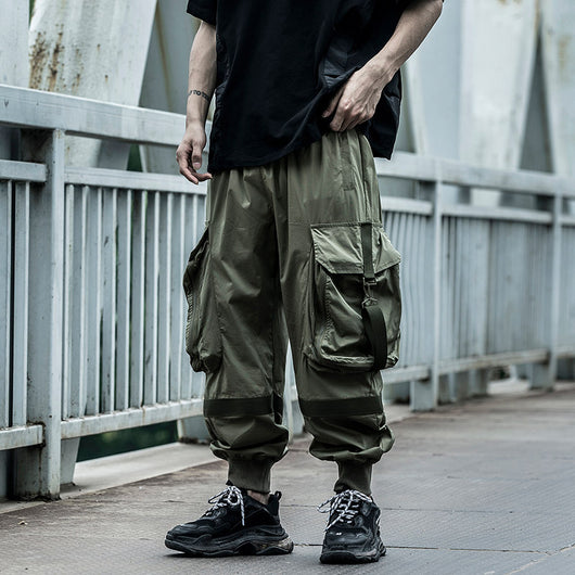 Pantalones Funcionales Verano Hombre Estilo Hip-Hop con Bolsillos Amplios - Image 9