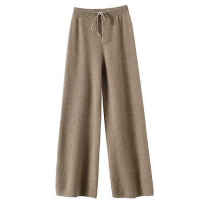 Pantalones de Lana Cintura Alta Relajados de Corte Recto - Image 8