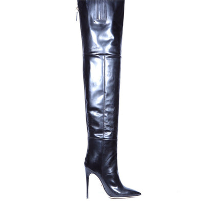 Botines Over-the-Knee con Tacón Stiletto y Cierre Trasero para Mujer Talla Grande - Image 11