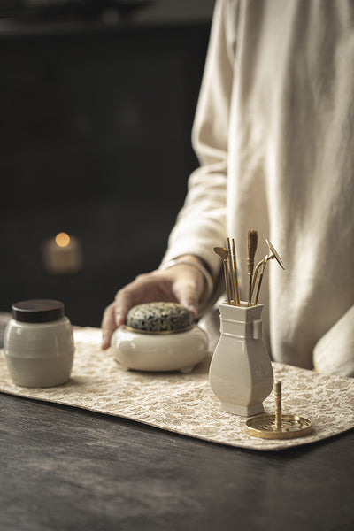 Quemador de Incienso Estilo Chino en Cobre Puro con Caja de Regalo - Juego Completo para Ceremonia del Té - Image 11