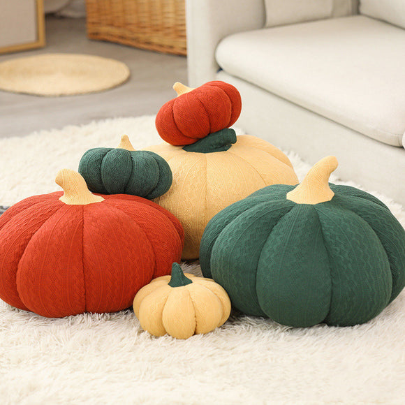 Almohada Redonda de Seda Suave Calabaza