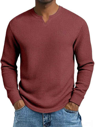 Polera Slim Fit Cuello V Manga Larga Casual para Hombre - Image 21